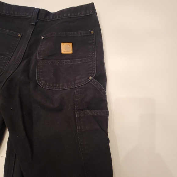 Carhartt Loose Straight Washed Duck Double-Front Jeans Black B136 Men's 30x29 - Picture 8 of 16